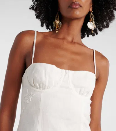 Sir Alessandra Embroidered Linen Minidress