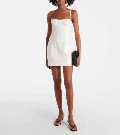 Sir Alessandra Embroidered Linen Minidress