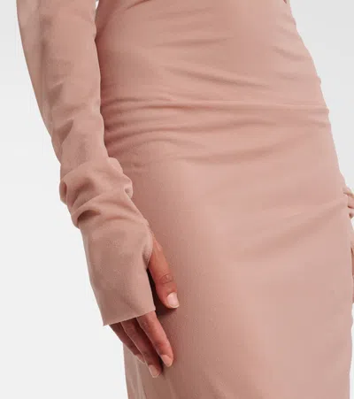 Sir Ruby Draped Sheer Maxi Dress