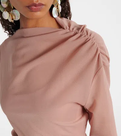 Sir Ruby Draped Sheer Maxi Dress