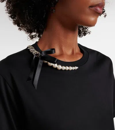 Simone Rocha Embellished Cotton Jersey T-shirt