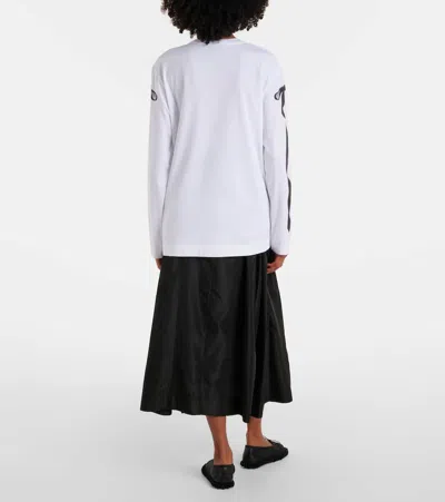 Simone Rocha Printed Cotton Jersey T-shirt In White