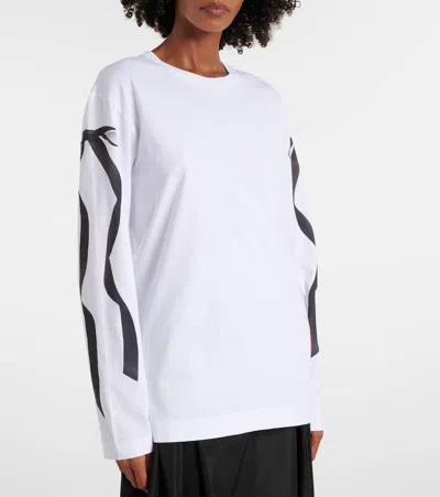 Simone Rocha Printed Cotton Jersey T-shirt In White