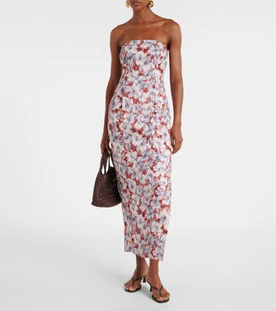 Posse Rosalie Floral Linen Maxi Dress