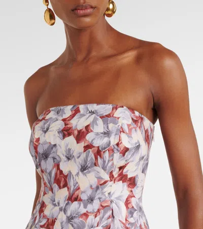 Posse Rosalie Floral Linen Maxi Dress