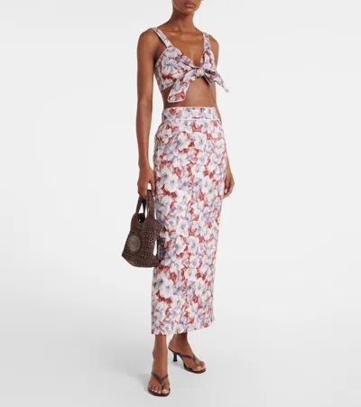 Posse Emma Floral Linen Maxi Skirt
