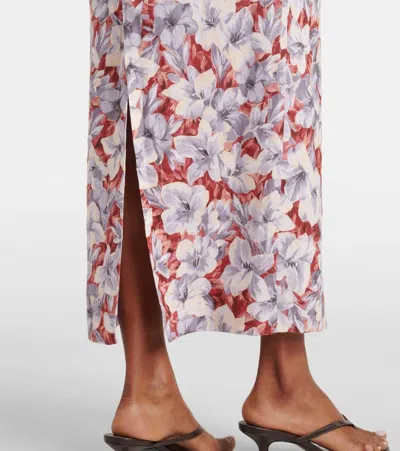 Posse Emma Floral Linen Maxi Skirt