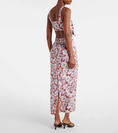 Posse Emma Floral Linen Maxi Skirt