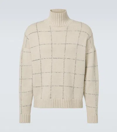 Dunhill Cashmere Intarsia Sweater In Neutral