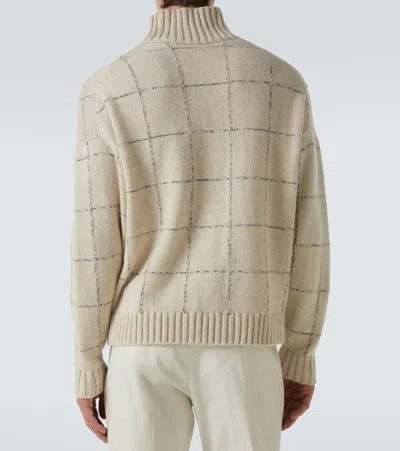 Dunhill Cashmere Intarsia Sweater In Neutral
