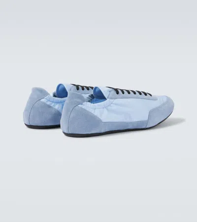 Prada Collapse Re-nylon And Suede Sneakers