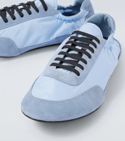 Prada Collapse Re-nylon And Suede Sneakers