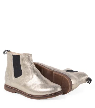Pom D'api City Jodzip Metallic Leather Chelsea Boots In Metallic