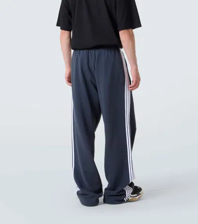 Balenciaga Men Blue Loop Sports Icon Baggy Sweatpants In Blue