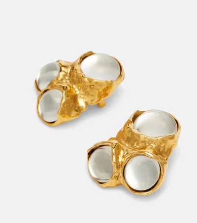 Saint Laurent Bubble Embellished Clip-on Earrings