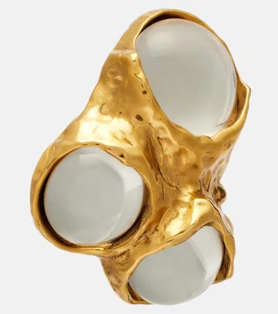 Saint Laurent Bubble Embellished Clip-on Earrings