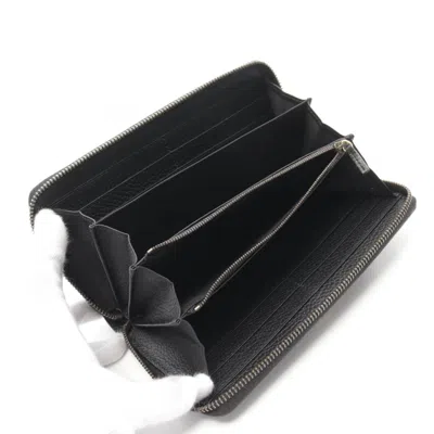 Pre-owned Gucci Black Leather Long Wallet (bi-fold) ()