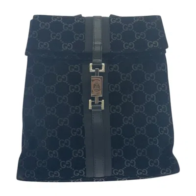 Pre-owned Gucci Black Suede Leather Backpack ()