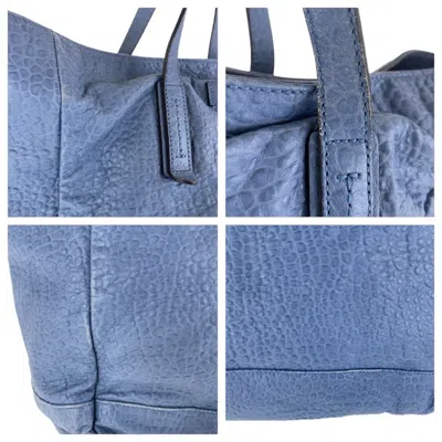 Pre-owned Gucci Blue Navy Leather Shoulder Bag Tote Bag ()