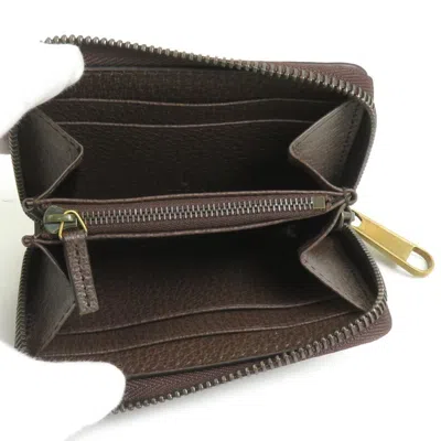 Pre-owned Gucci Brown Gold Gg Supreme Metal Coin Purse/coin Case () In Multi