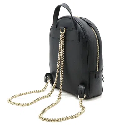 Pre-owned Gucci Soho Black Leather Backpack ()