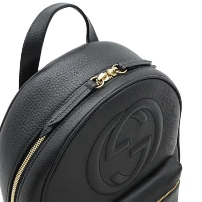 Pre-owned Gucci Soho Black Leather Backpack ()
