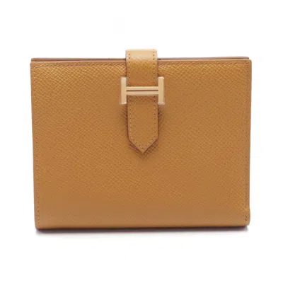 Pre-owned Hermes Brown Epsom Leather Wallet (bi-fold) ()