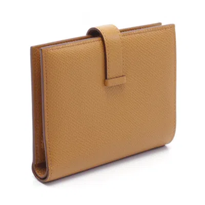 Pre-owned Hermes Brown Epsom Leather Wallet (bi-fold) ()