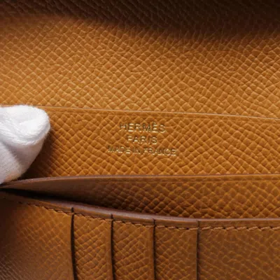 Pre-owned Hermes Brown Epsom Leather Wallet (bi-fold) ()