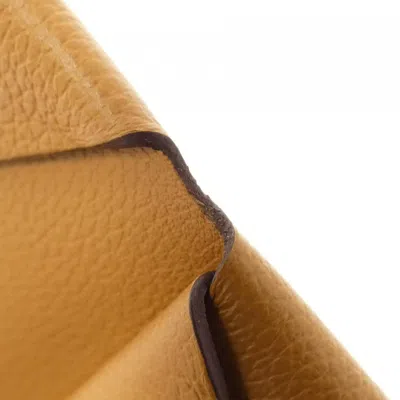 Pre-owned Hermes Caramel Evercalf Leather Coin Purse/coin Case ()