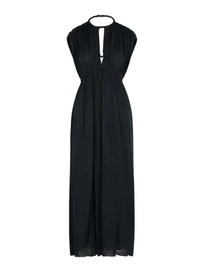 Isabel Marant Women's Joya Cotton Long Dress In Black