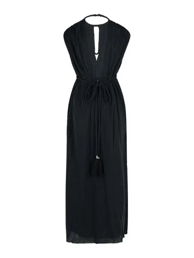Isabel Marant Women's Joya Cotton Long Dress In Black