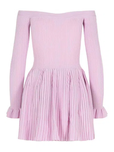 Self-portrait Self Portrait Lilac Viscose Blend Dress Women In Pink