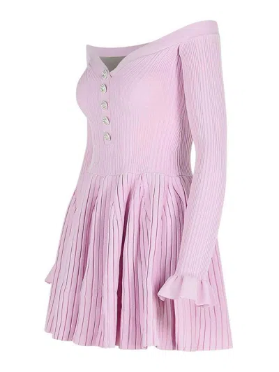 Self-portrait Self Portrait Lilac Viscose Blend Dress Women In Pink