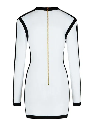 Balmain Viscose Blend Dress Contrast Trim