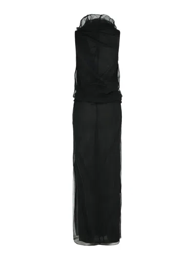 Khaite Jeanty Black Silk Dress