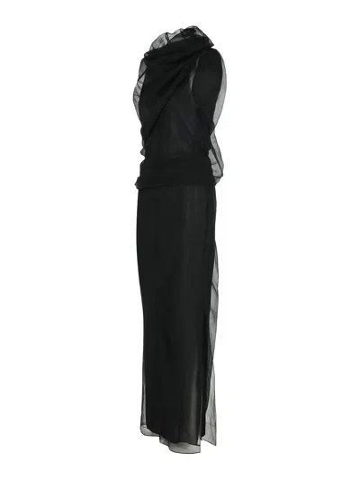 Khaite Jeanty Black Silk Dress
