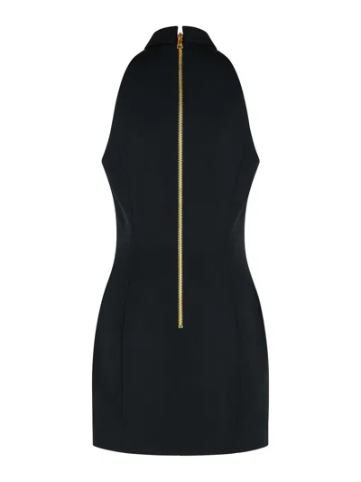 Balmain Black Virgin Wool Short Dress