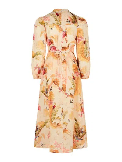 Zimmermann 'plunge' Low-cut Linen Dress