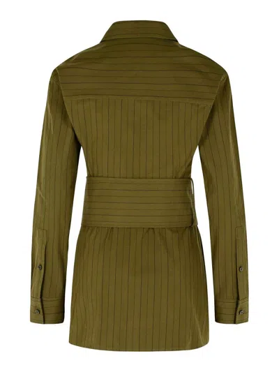 Burberry Green Cotton Mini Dress Women