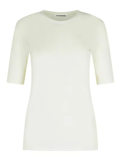 Jil Sander 3 Pack Crew Neck Long Sleeve T-shirt In White