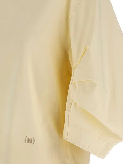 Nude Relaxed-fit Cotton T-shirt With Crinkled Sleeves In Neutral