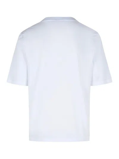 Marni White Cotton T-shirt With Maxi  Print