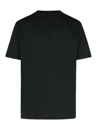 Balmain Black Crewneck T-shirt With Logo Lettering On The Front