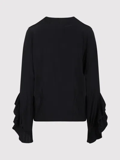 N°21 Blouse With Rippled Detail In Black