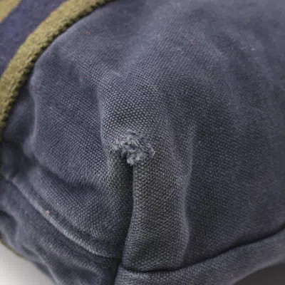 Pre-owned Hermes Khaki Navy Canvas Tote Bag ()