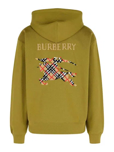 Burberry Rory Ck Green Cotton Sweatshirt In Green