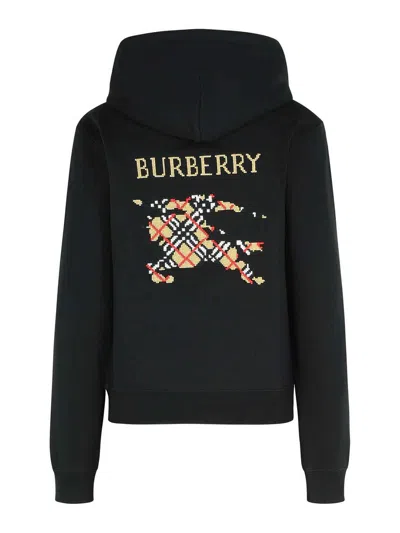 Burberry Harriet Black Cotton Sweatshirt In Black
