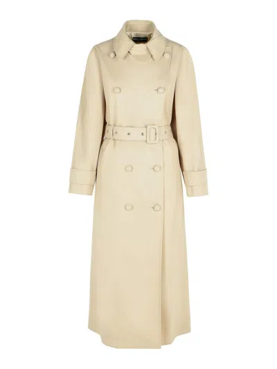 Dolce & Gabbana Over Beige Polyester Blend Trench Coat