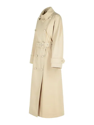 Dolce & Gabbana Over Beige Polyester Blend Trench Coat